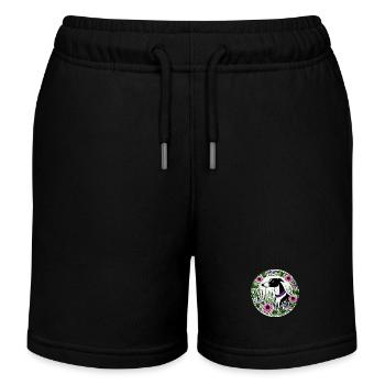 Black and White Greyhound - Kids Organic Sweat Shorts by Stanley/Stella - black - Front