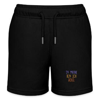 In Mathe bin ich Deko - Mathematik - Kinder Organic Joggingshorts Mini Bolter von Stanley/Stella - Schwarz - Vorne