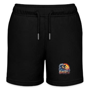 surf style et soleil vintage - Short de jogging enfant bio Stanley/Stella - noir - Devant