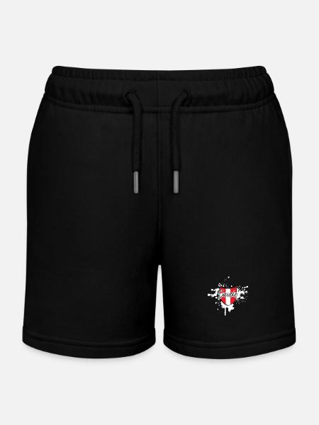 savoie paint - Short de jogging enfant bio Stanley/Stella - noir