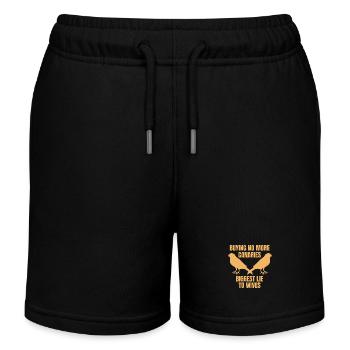 The Canary Lover’s Big Lie - Kids Organic Sweat Shorts by Stanley/Stella - black - Front