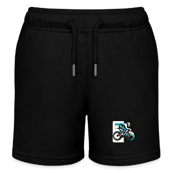 Cycliste sur route vélo triathlète cadeau - Short de jogging enfant bio Stanley/Stella - noir - Devant