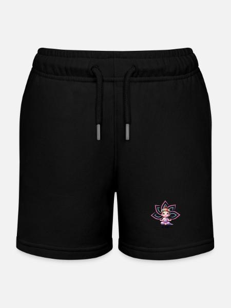Lotus Bébé Om - Short de jogging enfant bio Stanley/Stella - noir