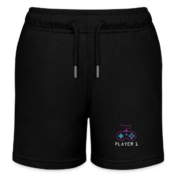 Player 1 Gamer - Kinder Organic Joggingshorts Mini Bolter von Stanley/Stella - Schwarz - Vorne