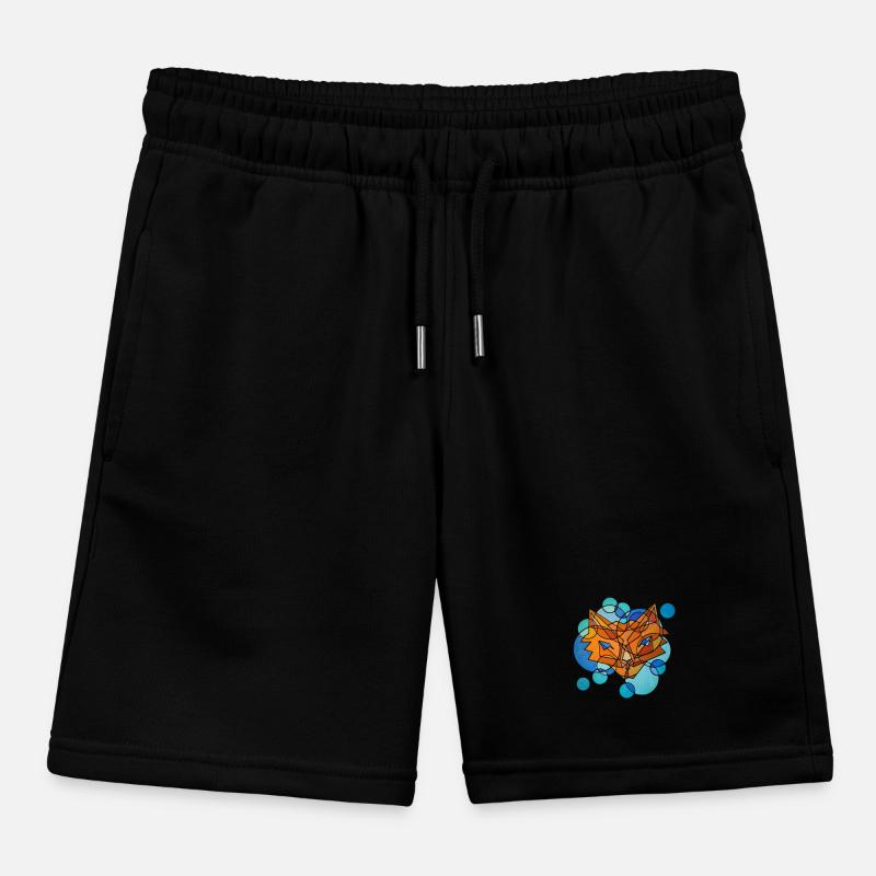 Fox Geometry Kids Organic Sweat Shorts by Stanley/Stella
