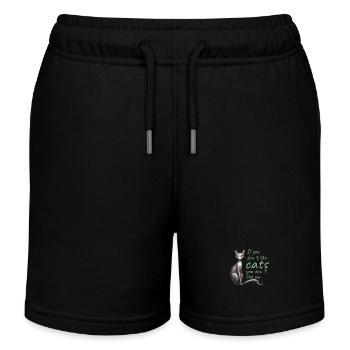 Wenn du keine Katze hast, magst du mich nicht - Kinder Organic Joggingshorts Mini Bolter von Stanley/Stella - Schwarz - Vorne