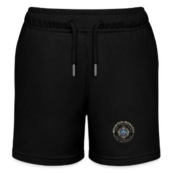 Mountain Monarch Heritage Crest - Kids Organic Sweat Shorts by Stanley/Stella - black - Front