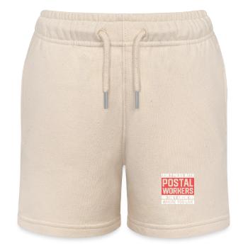 Don't Mess With Postal Workers Mail Mailman - Kinder Organic Joggingshorts Mini Bolter von Stanley/Stella - Natur - Vorne