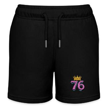 76 Nombre Couronne - Short de jogging enfant bio Stanley/Stella - noir - Devant
