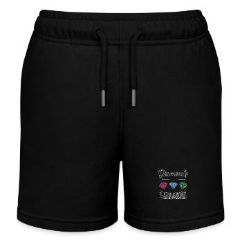 Les diamants sont la base de ma pyramide - Short de jogging enfant bio Stanley/Stella - noir - Devant