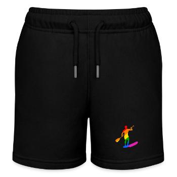 LGBTQ Stand Up Paddling - Kids Organic Sweat Shorts by Stanley/Stella - black - Front