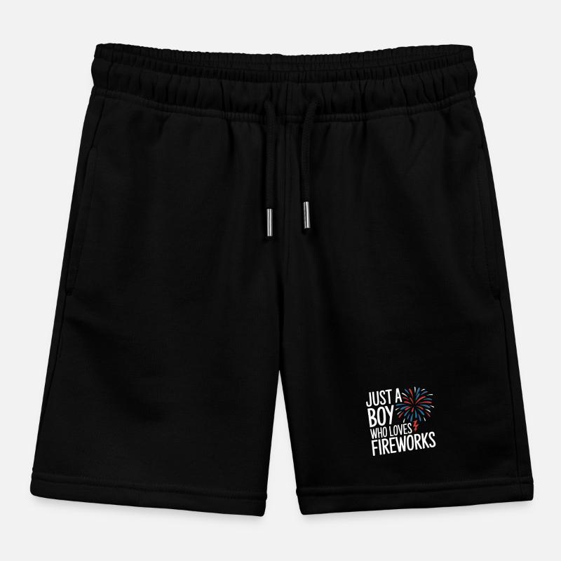 Pyrotechnics Fireworks Pyrotechnics Kids Organic Sweat Shorts by Stanley/Stella