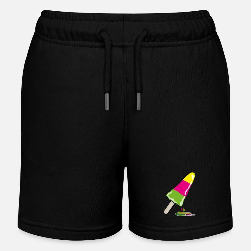 Glace sur la tige - Short de jogging enfant bio Stanley/Stella - noir