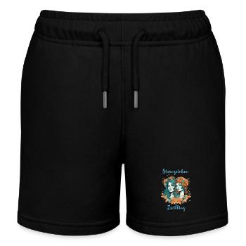 Sternzeichen Zwilling Tierkreiszeichen Horoskop - Kinder Organic Joggingshorts Mini Bolter von Stanley/Stella - Schwarz - Vorne