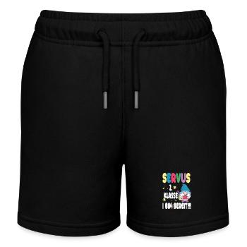 farbenfrohes Design für den Schulstart - Servus - Kinder Organic Joggingshorts Mini Bolter von Stanley/Stella - Schwarz - Vorne