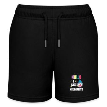 lustiges T-Shirt für den Schulstart - Hallo - Kinder Organic Joggingshorts Mini Bolter von Stanley/Stella - Schwarz - Vorne