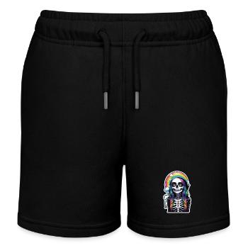 halloween - rock et arc en ciel - Short de jogging enfant bio Stanley/Stella - noir - Devant