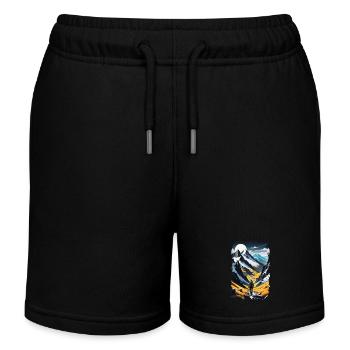 Natur & Bergwandern - Kinder Organic Joggingshorts Mini Bolter von Stanley/Stella - Schwarz - Vorne