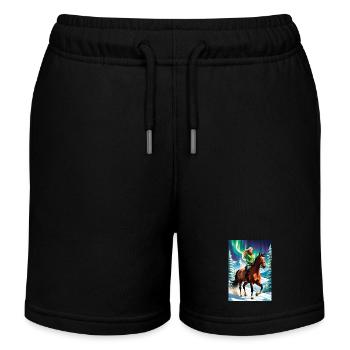 personalized design mother's gift - Kids Organic Sweat Shorts by Stanley/Stella - black - Front