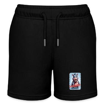 happy 3 - Short de jogging enfant bio Stanley/Stella - noir - Devant