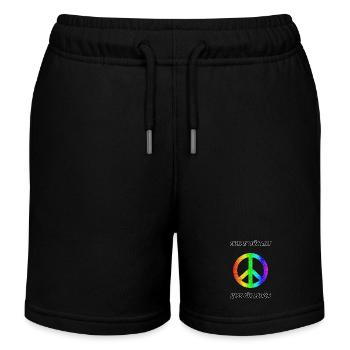 Demo Peace for All Hate for No 3 Anti AFD - Kids Organic Sweat Shorts by Stanley/Stella - black - Front