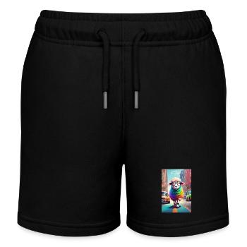 Mouton coloré de la ville - Short de jogging enfant bio Stanley/Stella - noir - Devant