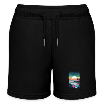 Beach Holidays Sun Sea - Kids Organic Sweat Shorts by Stanley/Stella - black - Front