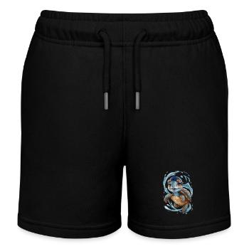 Héroïne de la natation Tortue - Short de jogging enfant bio Stanley/Stella - noir - Devant