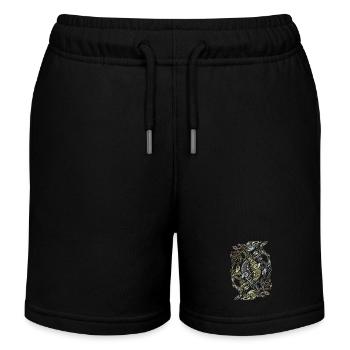 Dragons vikings - Short de jogging enfant bio Stanley/Stella - noir - Devant