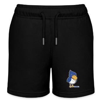 Shoebill Bird Ornithologist Forest I Gift - Kids Organic Sweat Shorts by Stanley/Stella - black - Front