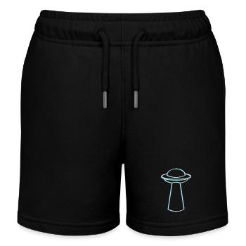 UFO Glitch – Rave & Techno Vibes - Kids Organic Sweat Shorts by Stanley/Stella - black - Front
