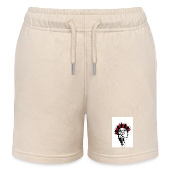 Demon Girl - Kids Organic Sweat Shorts by Stanley/Stella - soft Ecru - Front