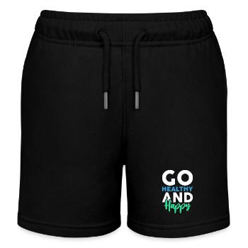 Go Healthy - Kids Organic Sweat Shorts by Stanley/Stella - black - Front
