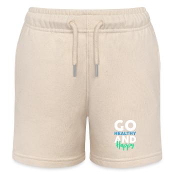 Go Healthy - Kids Organic Sweat Shorts by Stanley/Stella - soft Ecru - Front