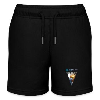 Kitesurfer - Kinder Organic Joggingshorts Mini Bolter von Stanley/Stella - Schwarz - Vorne