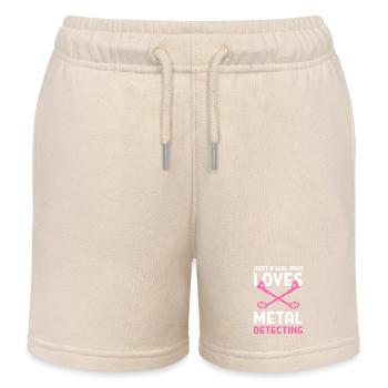 Metal detector - Kids Organic Sweat Shorts by Stanley/Stella - soft Ecru - Front