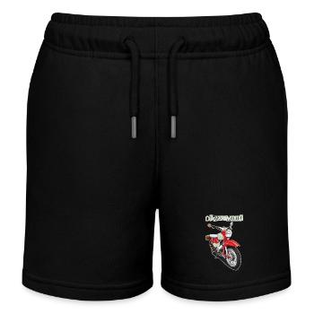Étoile (rouge) // Illustration - Short de jogging enfant bio Stanley/Stella - noir - Devant