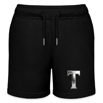 Chrome ,, T " Metallic - Kinder Organic Joggingshorts Mini Bolter von Stanley/Stella - Schwarz - Vorne