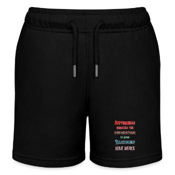 Bitterkeit korrodiert das Fundament - Liebe heilt - Kinder Organic Joggingshorts Mini Bolter von Stanley/Stella - Schwarz - Vorne