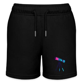 Conception de télescope plat et coloré - Short de jogging enfant bio Stanley/Stella - noir - Devant
