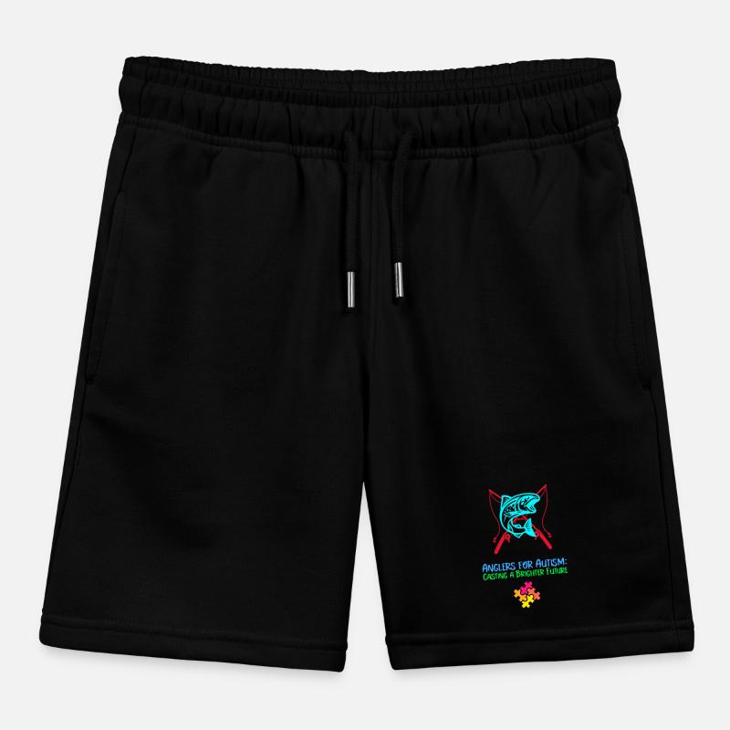 Anglers For Autism Casting a Brighter Future Kids Organic Sweat Shorts by Stanley/Stella