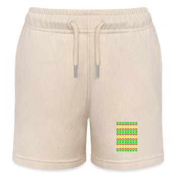 Colorful Design - Kids Organic Sweat Shorts by Stanley/Stella - soft Ecru - Front