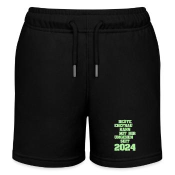 2024 - Kinder Organic Joggingshorts Mini Bolter von Stanley/Stella - Schwarz - Vorne