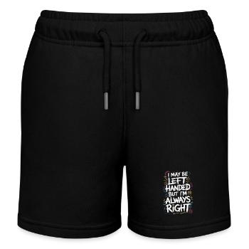 Design humoristique pour les gauchers - Short de jogging enfant bio Stanley/Stella - noir - Devant