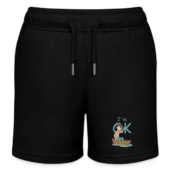 Marin - Short de jogging enfant bio Stanley/Stella - noir - Devant