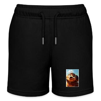 Un chiot brun-roux. - Short de jogging enfant bio Stanley/Stella - noir - Devant