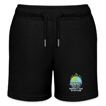 Respect Nature's Gift Planet Environmental Earth D - Kinder Organic Joggingshorts Mini Bolter von Stanley/Stella - Schwarz - Vorne