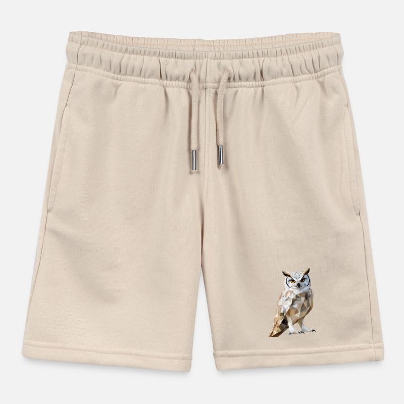 Low Poly Owl – un design moderne pour les petits malins Short de jogging enfant bio Stanley/Stella