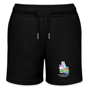 Café glacé Barista Caféine Espresso Café glacé - Short de jogging enfant bio Stanley/Stella - noir - Devant