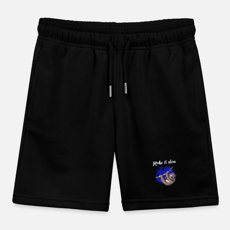 sloth make it slow Faultier langsam Nerd pc chill Kinder Organic Joggingshorts Mini Bolter von Stanley/Stella